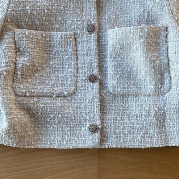 H&M Cropped Tweed Jacket Women NWOT - Picture 3 of 7